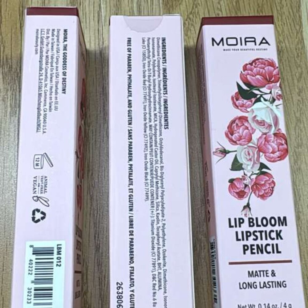 MOIRA Lip Bloom Lipstick Pencil LBM 012 | Matte Finish | Long-Lasting Wear